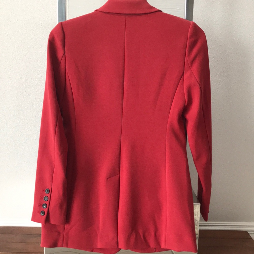 CARMEN MARC VALVO Red Long Blazer - Picture 6 of 8